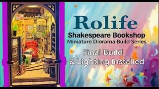 Rolife Shakespeare Bookshop Book Nook | Final Build & Lighting Installed