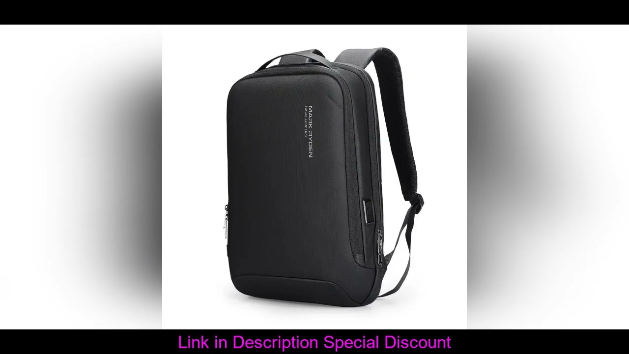 MARK RYDEN Slim Laptop Backpack for Men Business Minimalist Backpack YKK Zipper Scratch Resistant W