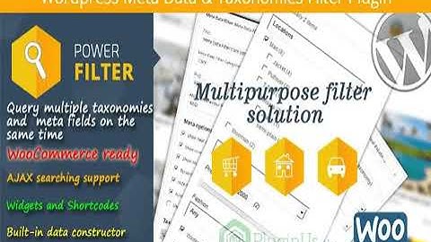 MDTF - Wordpress Meta Data & Taxonomies Filter Full Activated Working