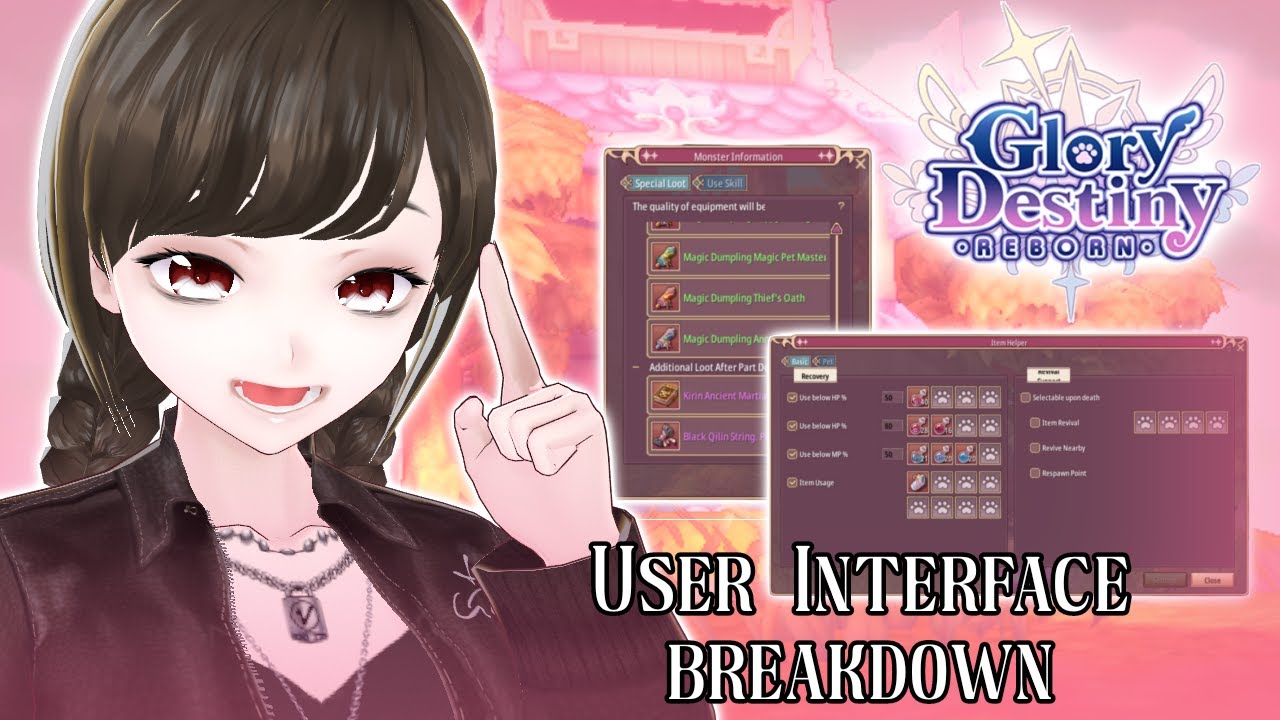 UI OVERVIEW AND TIPS 🐰【GLORY DESTINY - REBORN】Noob Guide Series - YouTube