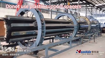 pu foaming platform for pre insulated pipe making