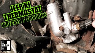 JEEP CHEROKEE XJ THERMOSTAT, HOUSING & COOLANT TEMP SENSOR - WRECKED J EPISODE 5