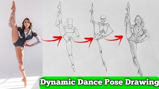 "Mastering Dynamic Dance Pose Drawing: A Step-by-Step Tutorial"