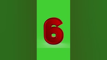 Ten to Zero Red Color 3D Numbers Countdown  with Voice Over | GREEN SCREEN