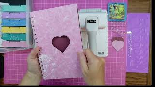 Multi Cinch with Heart Insert. Window notebook monthly journal. We R Memory Keepers.