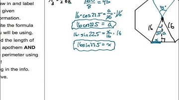 Area of regular polygon with trig part2