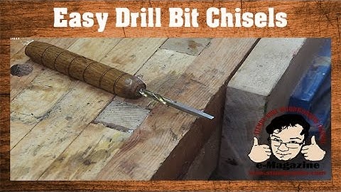Make your own wood chisels out of old drill bits- Create custom sizes!