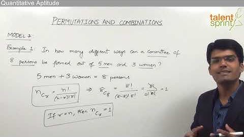 Permutations and Combinations | Model - 7 | Quantitative Aptitude | TalentSprint Aptitude Prep