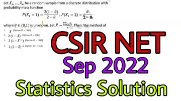 CSIR NET SEP 2022 MATHEMATICS SOLUTION |CSIR NET JUNE 2022 STATISTICS SOLUTION | #mathematicstudent