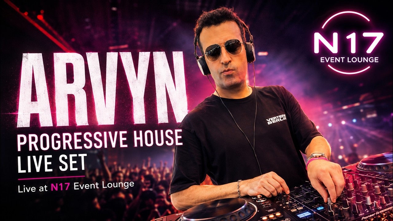 Arvyn's Progressive house live set, one hour, outdoors at N17 Event Lounge courtyard in Griesheim