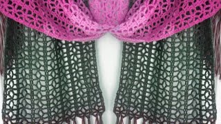 حصريا طريقه عمل سكارف شال كروشيه سهل  exclusive how to make new crochet scarf