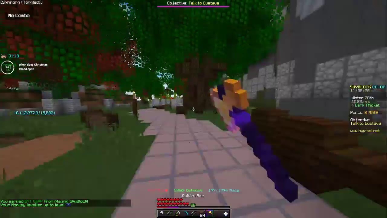 Minecraft hypixel skyblock foraging chill stream - YouTube
