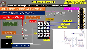 Live Demo Class || Schematic Diagram Ko Kaise Samjhe Part 1 || Redmi Note Pro Light Section Explain