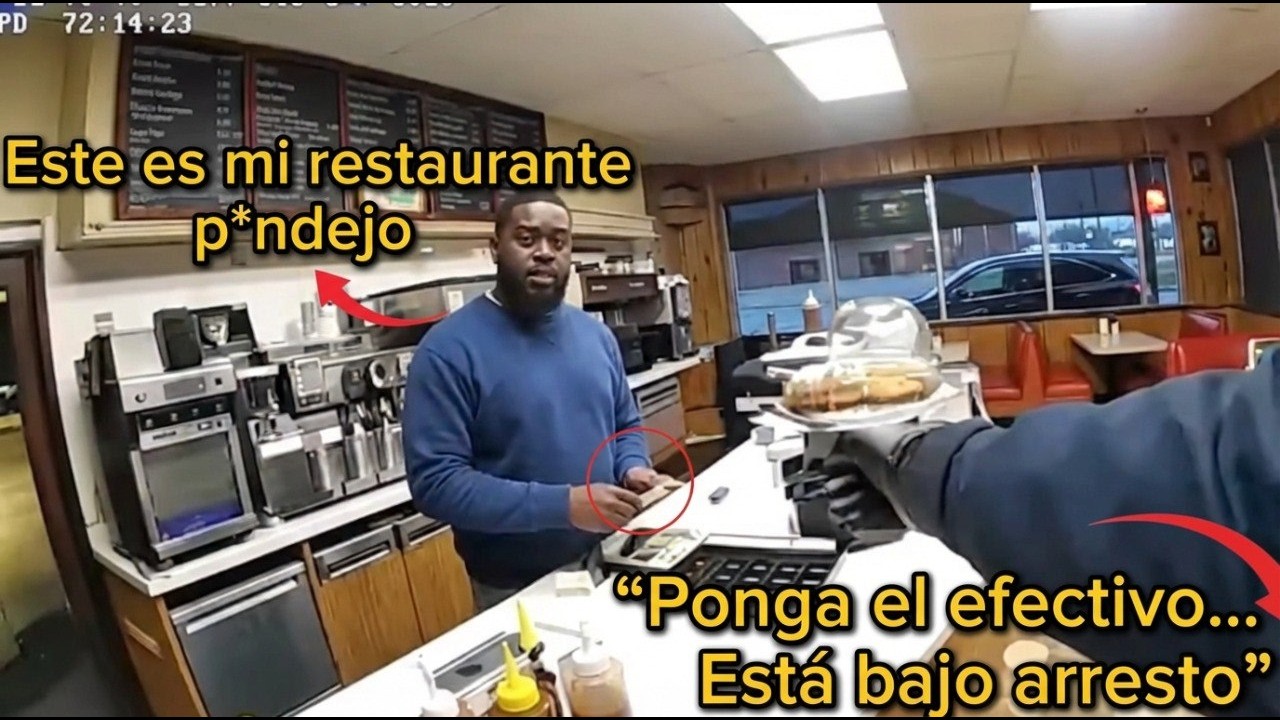 Policía racista arresta a hombre negro en su restaurante—despedido, demanda $500K