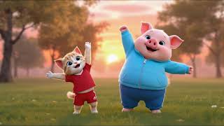 Mèo Và Heo Tập Thể Dục Buổi Sáng - Nhạc Thiếu Nhi Động Vật Vui Nhộn