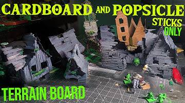 ONLY Cardboard and Popsicle Sticks - Craft Mordheim Terrain SUPER CHEAP!