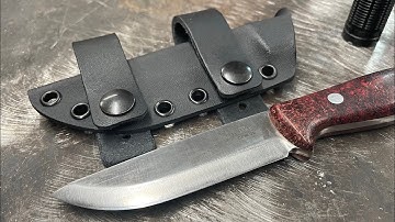 Leather Knife Sheath vs Kydex Sheath on a Bark River Gunny