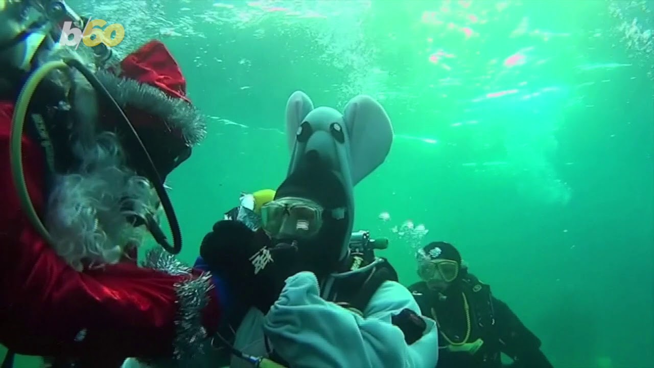 Zany Divers Dress Up in Costume, Scuba Dive in Frigid Siberian Lake