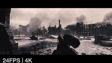 Enemy at the Gates | Call of Duty 2 | 24FPS 4K Cinema