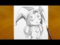 How to Draw Pomni (Amazing Digital Circus) | Pencil Sketch Tutorial