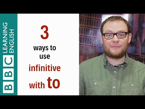 3 ways to use infinitive with to - English In A Minute