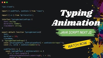 Typing Animation Effects in Next.js: JavaScript Tutorial for Modern Web Design