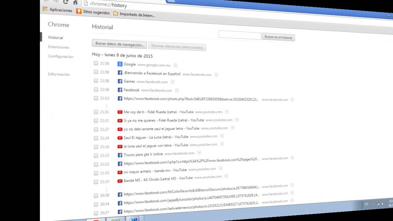 Tutorial borrar historial de busqueda YouTube
