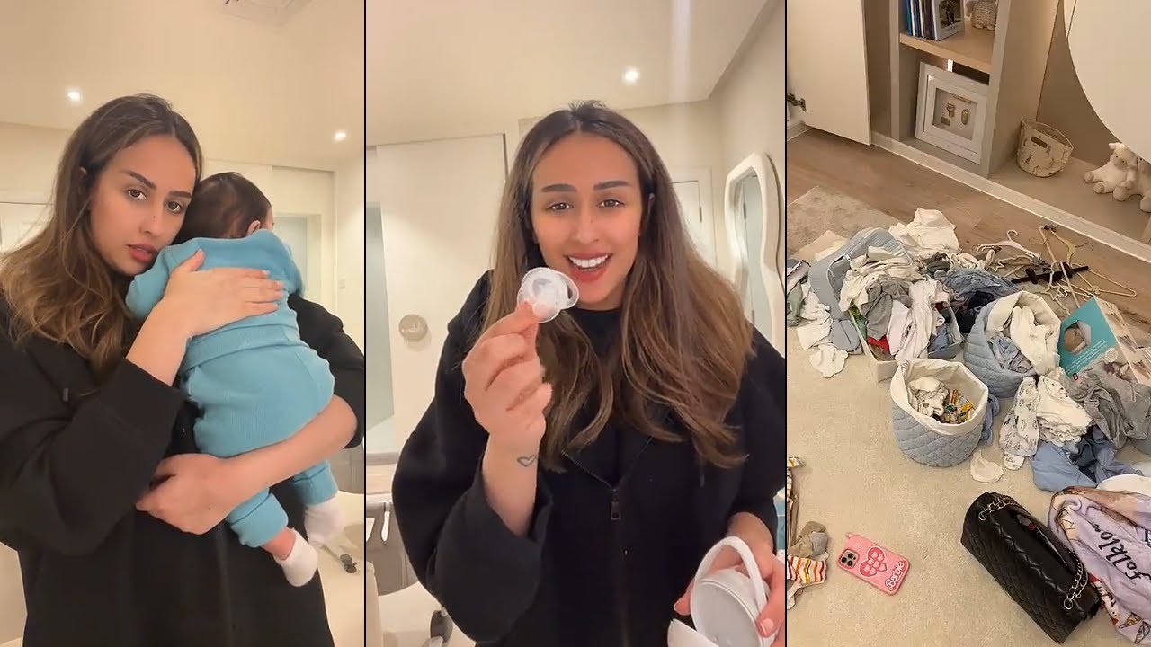 فرح الهادي فقرة ترتيب غرفة ملابس واغراض ادم !!