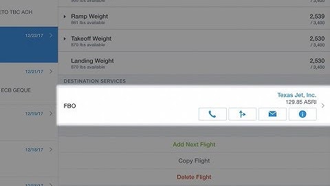 ForeFlight Feature Focus: Select an FBO on the Flights View