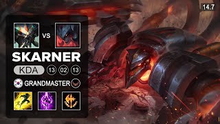 Skarner vs Aatrox Top - KR Grandmaster - Patch 14.7 Season 14