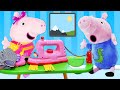 Çocuklar için oyuncak videoları! Peppa Pig - Çocuklar pikniğe gitmek için temizlik yapıyor!