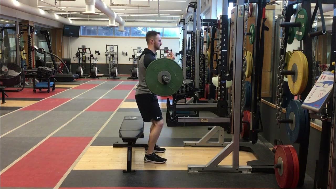 Barbell Zercher Squat to Box Quick Sit YouTube