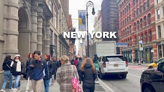 New York City Virtual Walking Tour Spring 2024 4K NYC Walk Manhattan Soho \& West Village