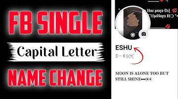 FACEBOOK SINGLE CAPITAL LETTER NAME CHANGE 2025  | FACEBOOK ONE NAME CHANGE  @Trickmaster412
