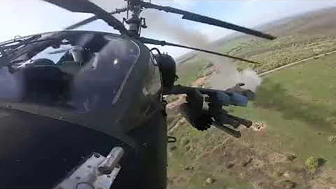 Ukraine War KA-52 Lobbing High Angle Unguided Munitions