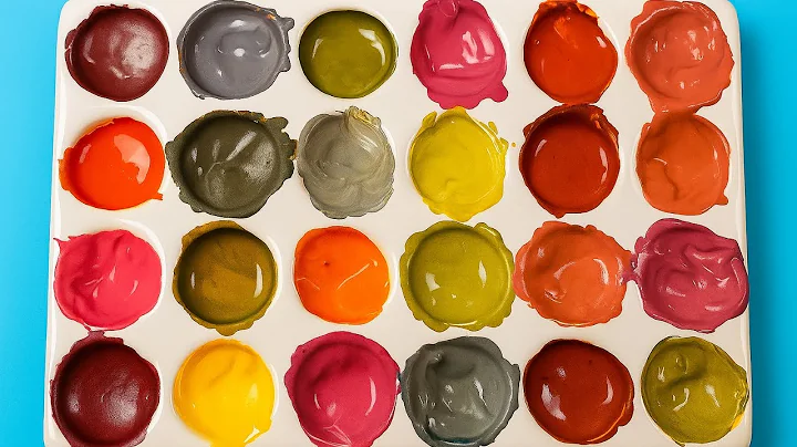 Satisfying Color Mixing Magic: 5 Paints → 24 Beautiful Colors!