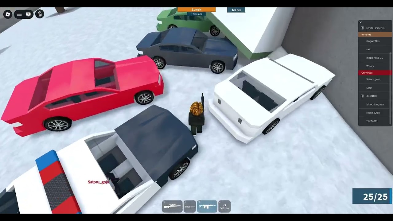 Playing Roblox prison life!