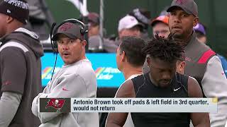 What Caused Antonio Brown to Leave the Buccaneers Mid-Game?