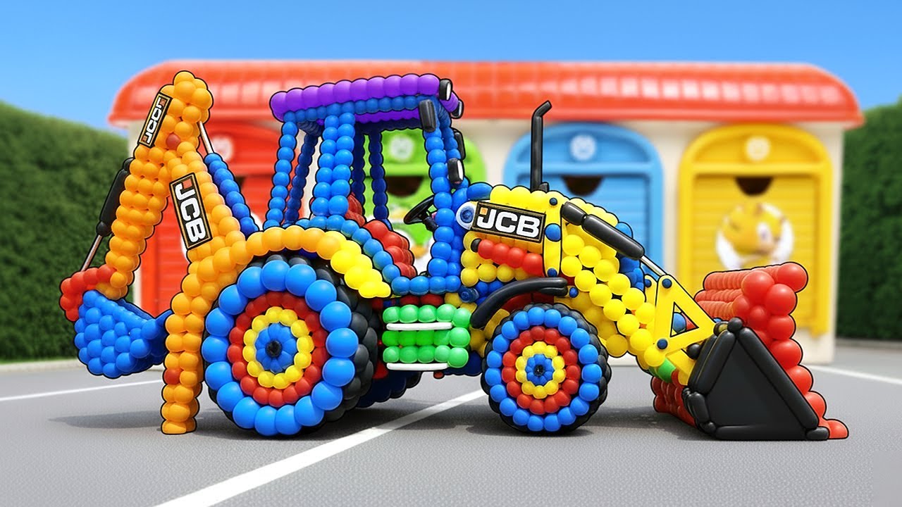 Игровой грузовик с 4 колесами от трактора-экскаватора JCB