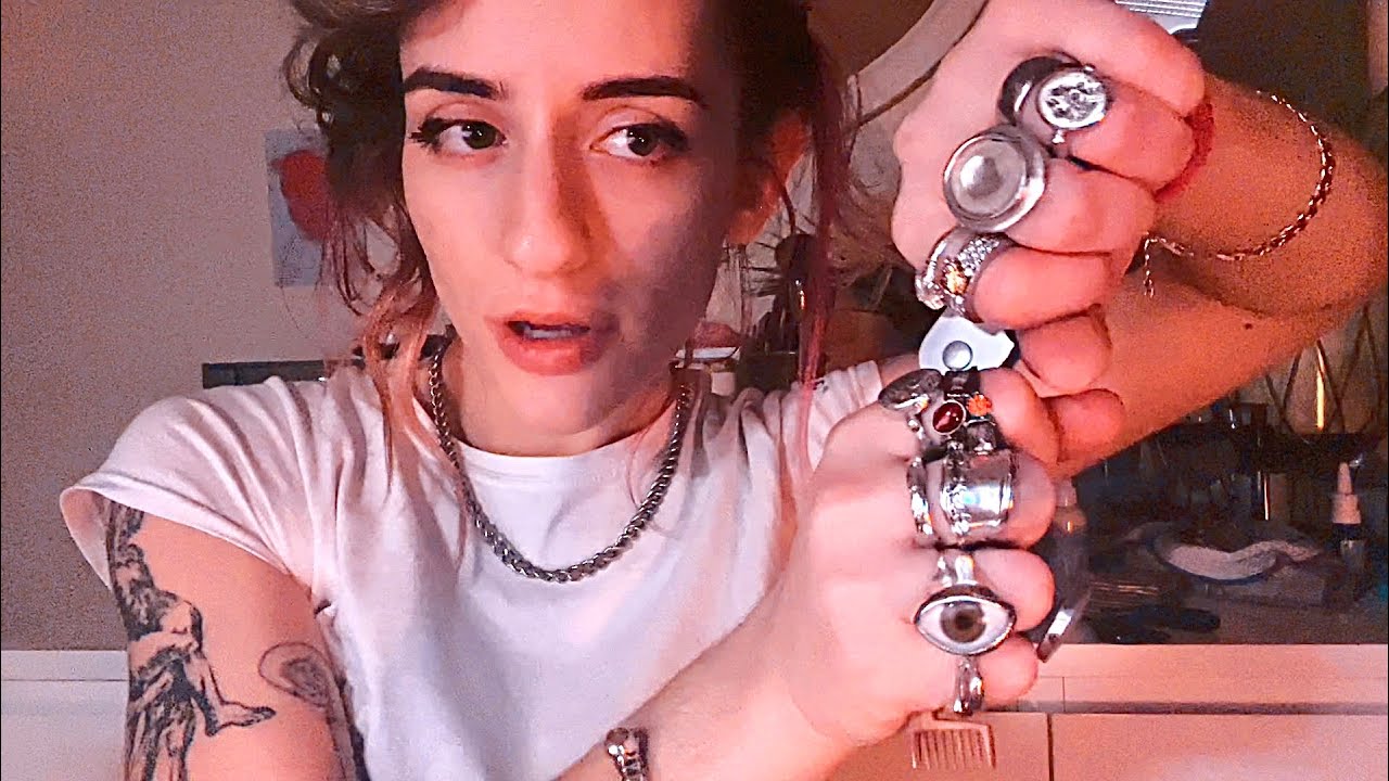 asmr fast chaotic ring haircut ✂️💍