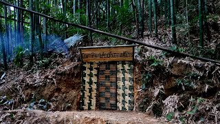 Build a complete bamboo shelter, Survival Bushcraft   camping and survival in the natural forest