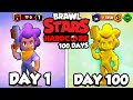 I Survived 100 Days in HARDCORE Brawl Stars…