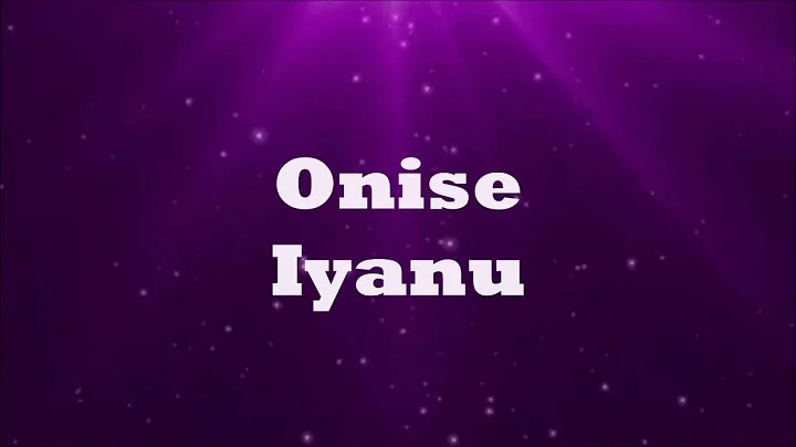 Onise Iyanu (Awesome Wonder) - Nathaniel Bassey (L...