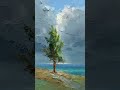 Одинокий кипарис на утесе (картина #994) / Арт-студия Нормова