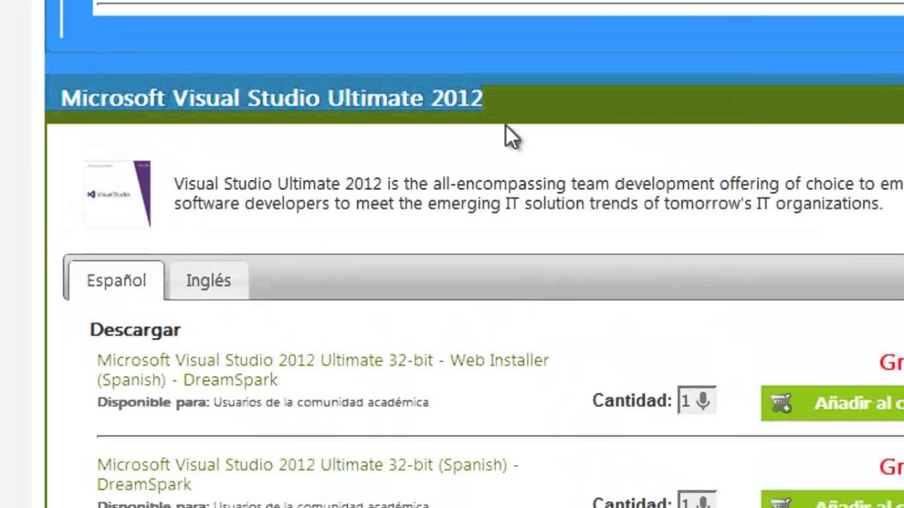 Como Descargar Visual Studio 2012 - YouTube