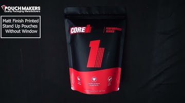 Matt Finish Printed Stand Up Pouches Without Window