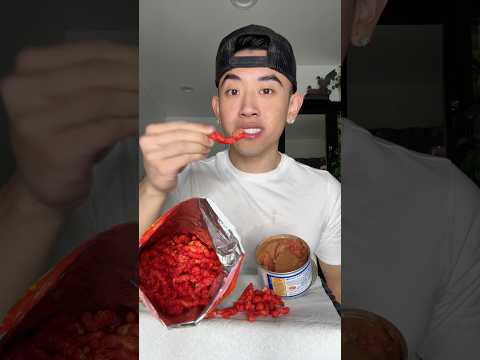 TRYING HOT CHEETOS WITH BEAN DIP
