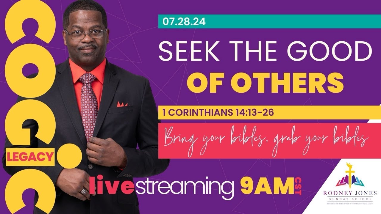 Join superintendent dr rodney jones live cogic legacy sunday school