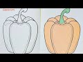 🫑 Capsicum Coloring Fun 🎨✨ | Relaxing Color Fill for Kids