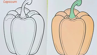 🫑 Capsicum Coloring Fun 🎨✨ | Relaxing Color Fill for Kids